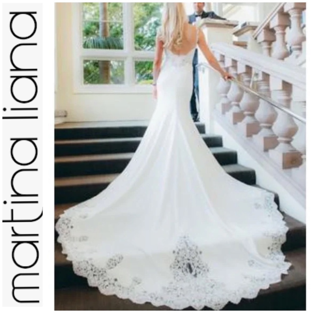 Martina Liana Wedding Dress Backless Size 6 New with Tags